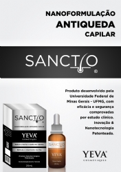 Sanctio®, produto exclusivo da YEVA® em parceria com a UFMG que reduz e previne a queda de cabelo. —